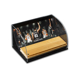 Tim Duncan Banners Last Forever Game Used Floor