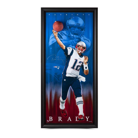 Tom Brady Autographed Patriots Breaking Through 30” x 70”