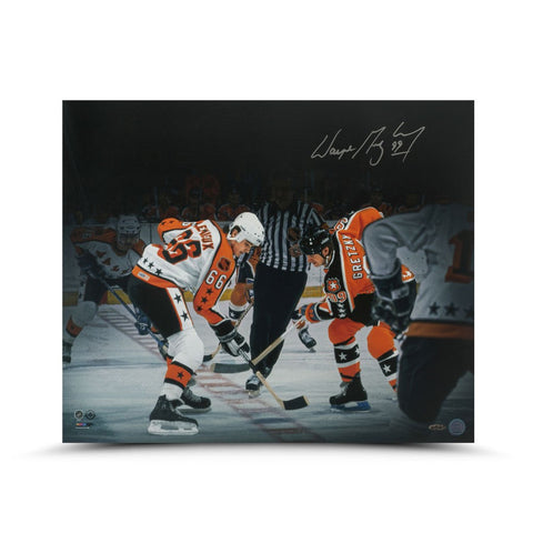 Wayne Gretzky Autographed "All Star Faceoff" 20 x 24