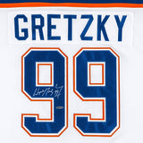 WAYNE GRETZKY AUTOGRAPHED EDMONTON OILERS “HEROES OF HOCKEY” WHITE CCM JERSEY