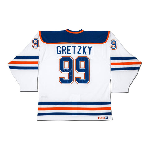 WAYNE GRETZKY AUTOGRAPHED EDMONTON OILERS “HEROES OF HOCKEY” WHITE CCM JERSEY