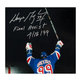 Wayne Gretzky Autographed & Inscribed "Final Assist" 16 x 20