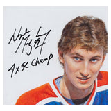 Wayne Gretzky Autographed & Inscribed Oilers Original Card Art