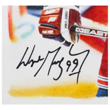 Wayne Gretzky Autographed Rangers Original Card Art