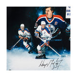 Wayne Gretzky, Paul Coffey and Grant Fuhr Autographed "Outstanding Oilers" 36 x 18