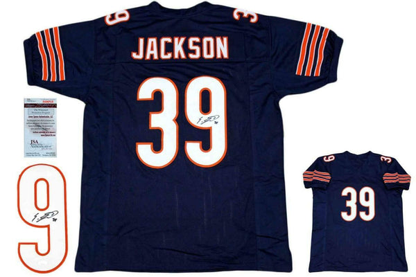 Eddie Jackson Autographed Chicago Bears Custom Jersey BAS COA AUTO SIGNED  Becket