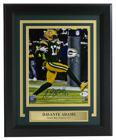 Davante Adams Signed Framed 8x10 Green Bay Packers Photo BAS ITP