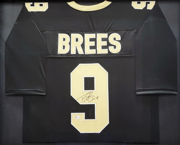 Drew Brees New Orleans Saints Framed Autographed Black Nike