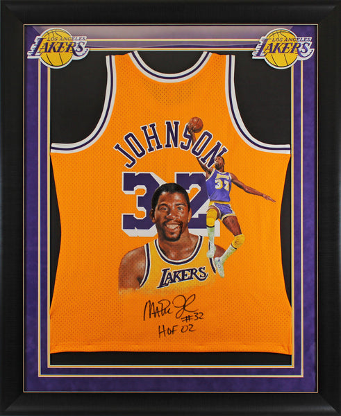 Magic Johnson Signed Lakers Yellow Jersey PSA/DNA COA Autograph