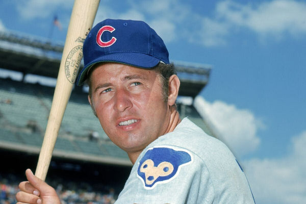 Ron Santo 1969 AS Signed Chicago Cubs 8x10 Photo w/ Hank Aaron
