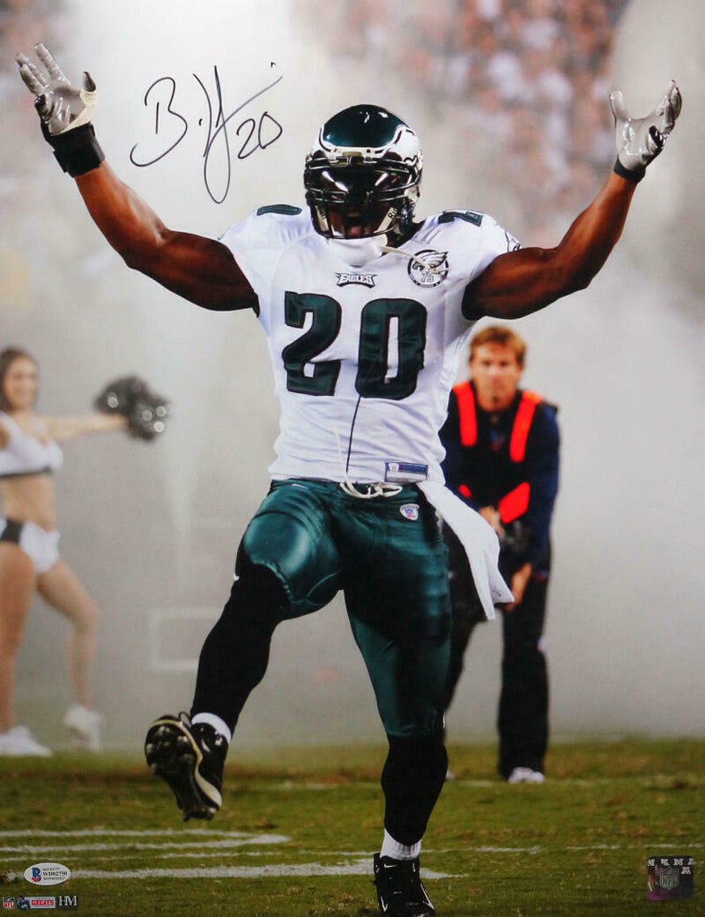 Brian Dawkins Authentic Signed Black Pro Style Framed Jersey BAS