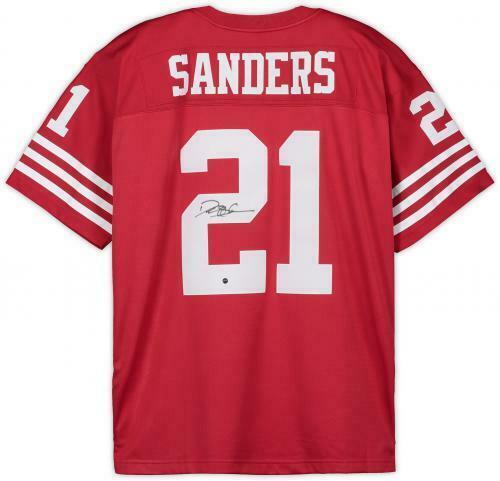 Frmd Deion Sanders San Francisco 49ers Signed Red Mitchell & Ness