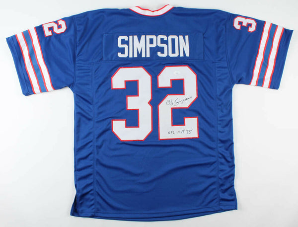 O. J. Simpson Signed Buffalo Bills Jersey Inscribed 'NFL MVP 73''(JSA –  Super Sports Center