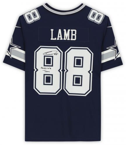 Framed CeeDee Lamb Dallas Cowboys Autographed White Nike Limited Jersey