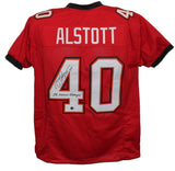 Mike Alstott Autographed/Signed Pro Style Red XL Jersey SB Champs Beckett 39144