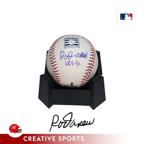 Rod Carew Autographed Official HOF Baseball with HOF 91. BAS Authentication.