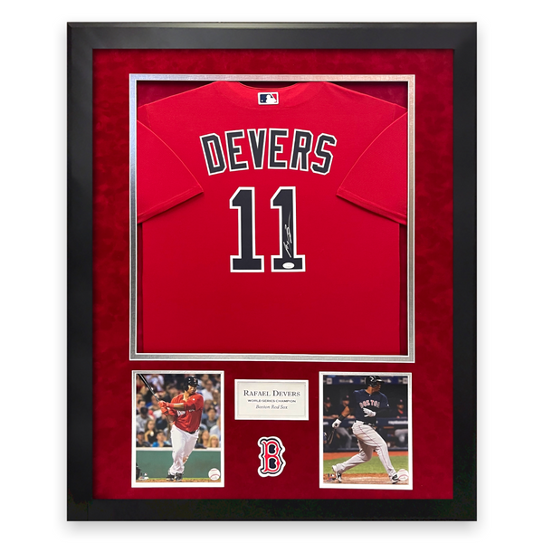 Rafael Devers Signed Autographed City Connect Jersey Framed to