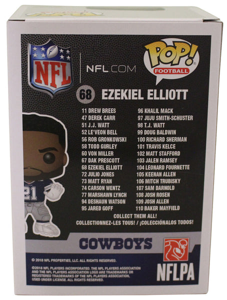 Ezekiel Elliott Autographed Dallas Cowboys NFL Funko Pop! #68