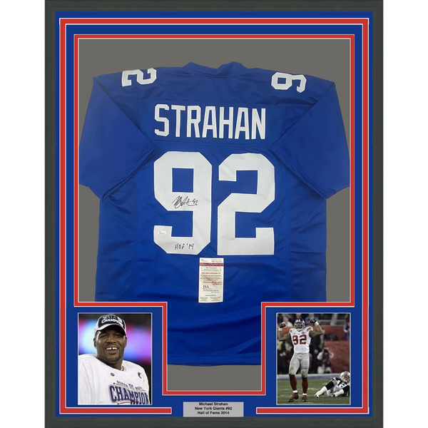 Michael strahan signed sales jersey