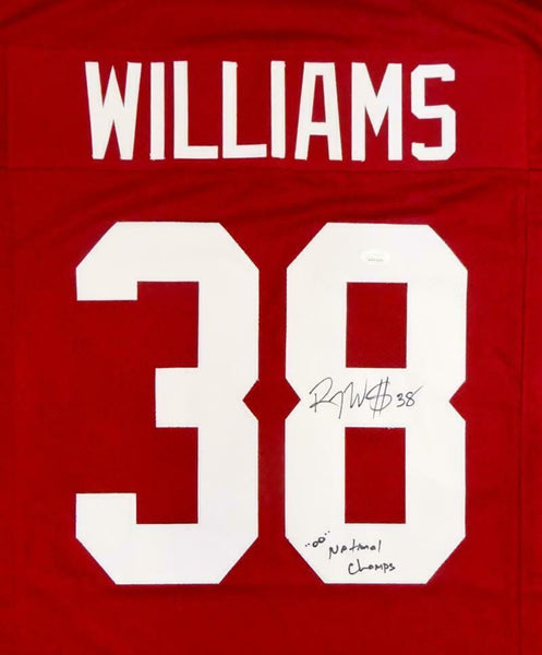 Roy Williams Signed Career Stat Jersey (Beckett)