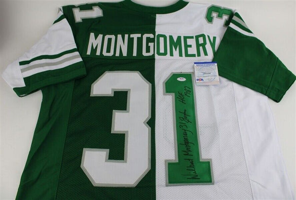 Autographed/Signed Wilbert Montgomery Inscribed Philadelphia White Football  Jersey PSA/DNA COA