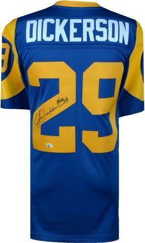 Framed Eric Dickerson Los Angeles Rams Autographed 1984 Throwback Mitchell  & Ness Blue Replica Jersey with