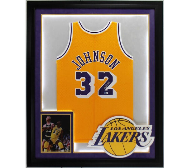 Magic Johnson Signed Mitchell & Ness Throwback LA Lakers Jersey