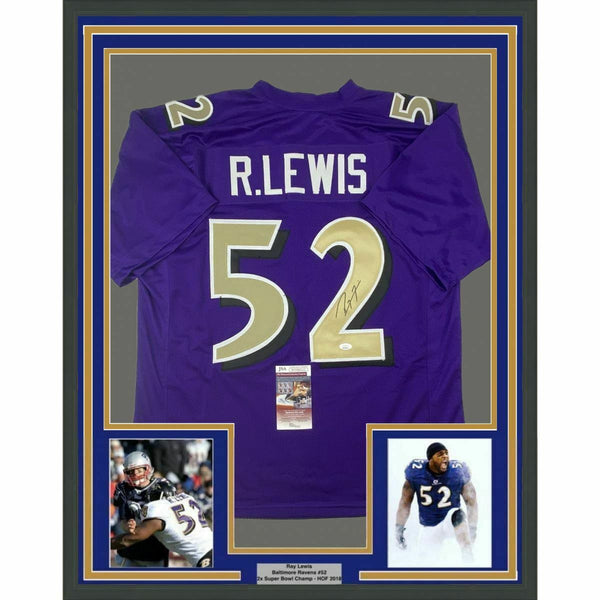 Autographed/Signed Ray Lewis Baltimore Black Football Jersey JSA COA at  's Sports Collectibles Store
